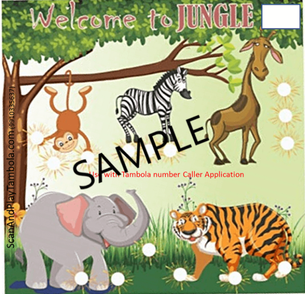 Purchase Animal, Jungle Theme Tambola, Bingo, Housie Ticket