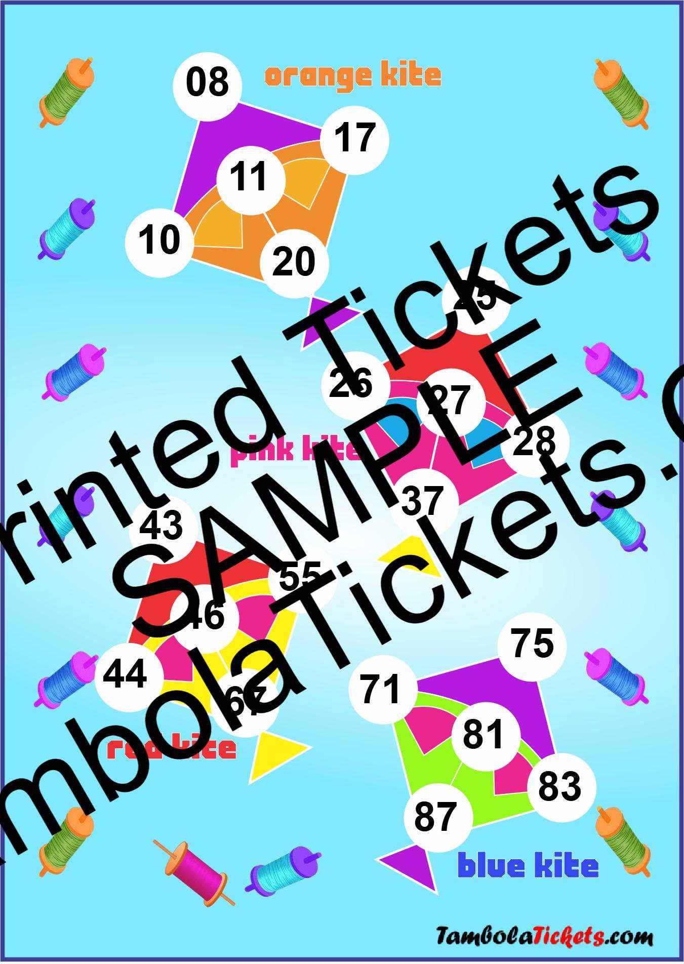 Fly High with Kites theme tambola| Housie | Bingo Ticket | Premium Quality tambola tickets
