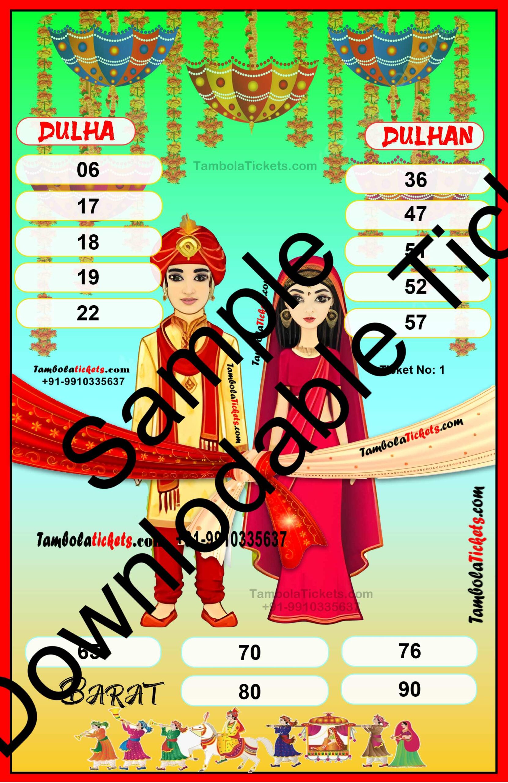Wedding Ceremony Special theme tambola| Housie | Bingo Ticket | Premium Quality tambola tickets - Image 2